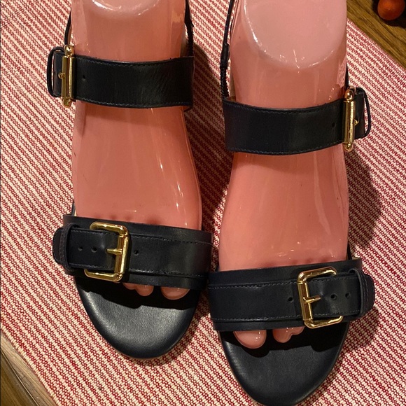 Talbots Shoes - Talbots Black and Gold Sandals with Elegant Straps size 8
562